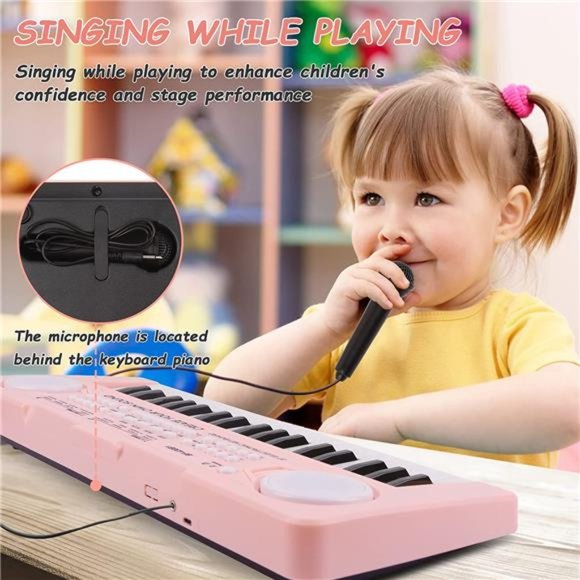 Keyboard Piano for Kid 37 Keys Music Piano with Microphone Portable Musical Toy - Picture 4 of 6